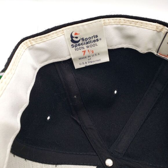 Vintage SAN ANTONIO SPURS Sports Specialties Script Fitted 7 1/2 Hat Cap NBA 80s - Picture 6 of 8